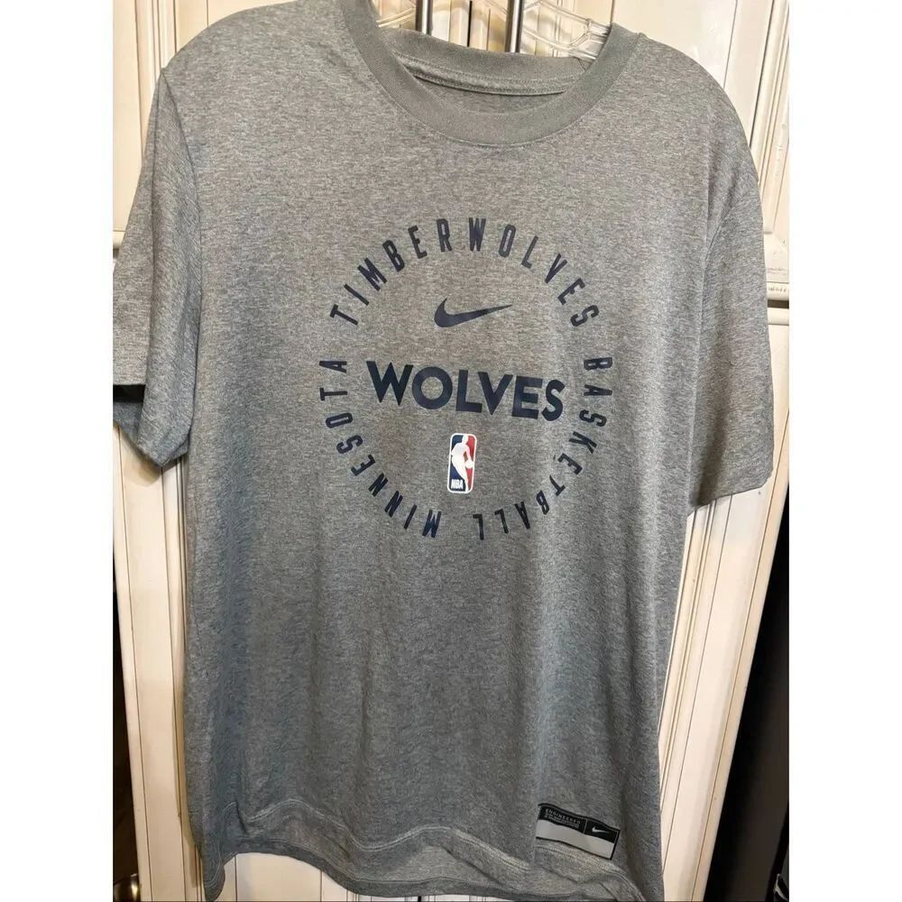Nike Men's Dri-Fit Minnesota Timberwolves Authentics NBA T-Shirt Gray Large